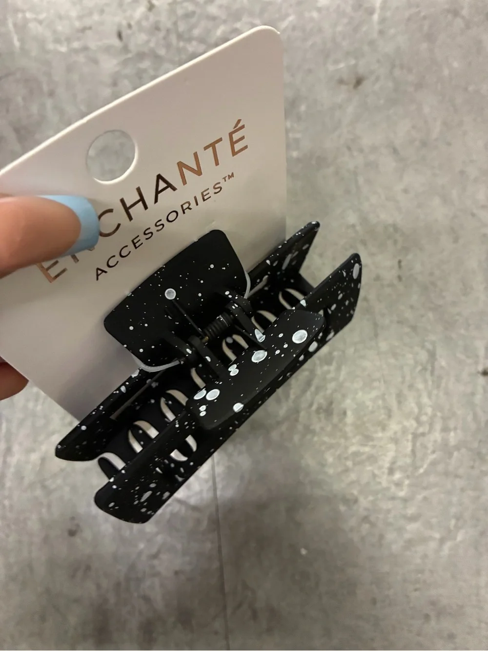 Enchante Black Speckled Hair Clip for Kids